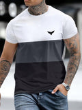 Manfinity Roughcore Men Eagle Print Colorblock Tee